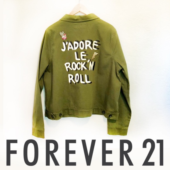 Forever 21 Jackets & Blazers - FOREVER 21 Plus Size “I Love Rock n Roll” Jacket